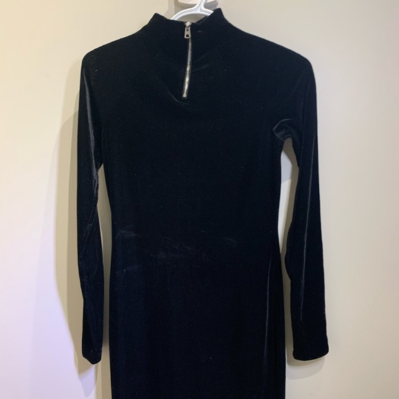Cheap Monday Black Velvet Midi Dress - Picture 2 of 2
